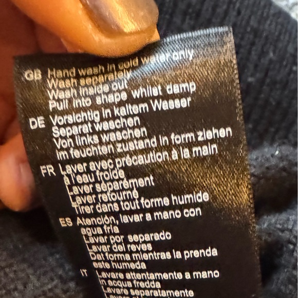 Scotch & Soda Black Merino Wool Turtleneck Sweater with Colorful Pattern - Picture 12 of 12